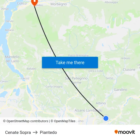 Cenate Sopra to Piantedo map
