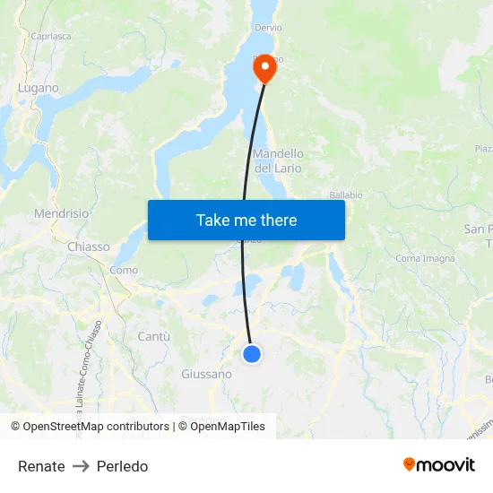 Renate to Perledo map