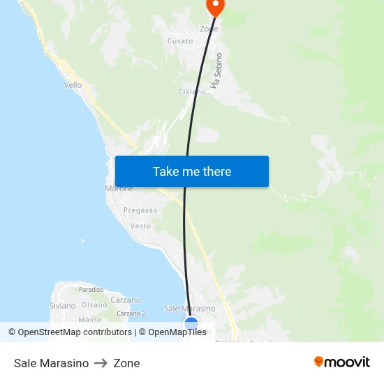 Sale Marasino to Zone map