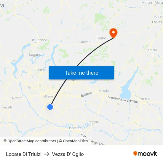 Locate di Triulzi to Vezza D' Oglio map