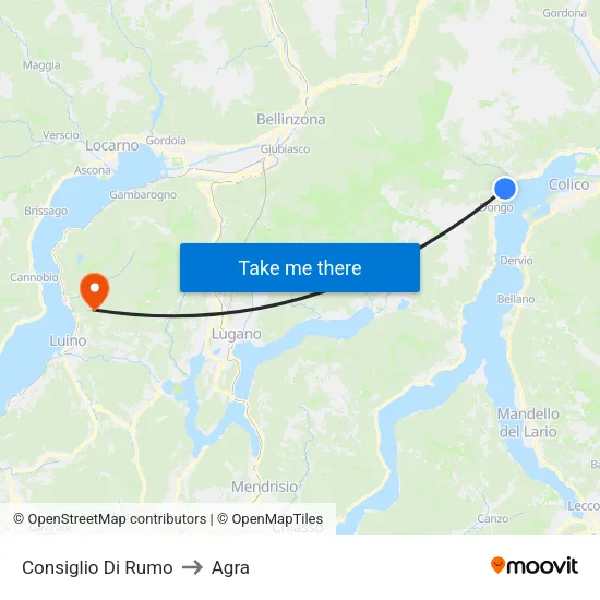Consiglio Di Rumo to Agra map