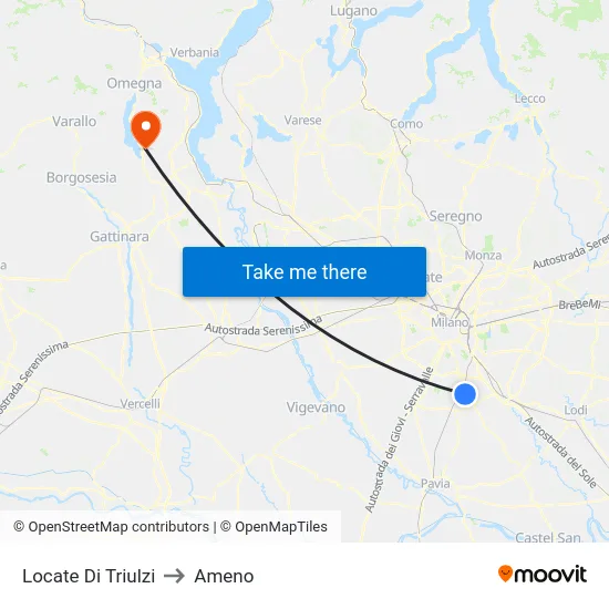 Locate di Triulzi to Ameno map