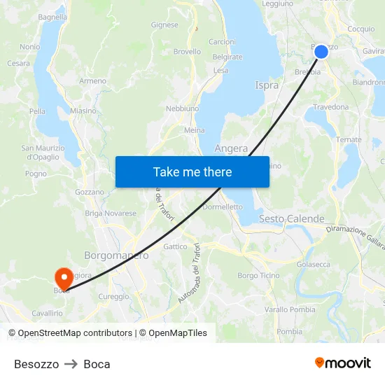 Besozzo to Boca map