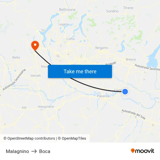 Malagnino to Boca map