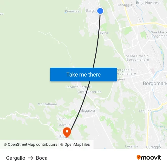 Gargallo to Boca map