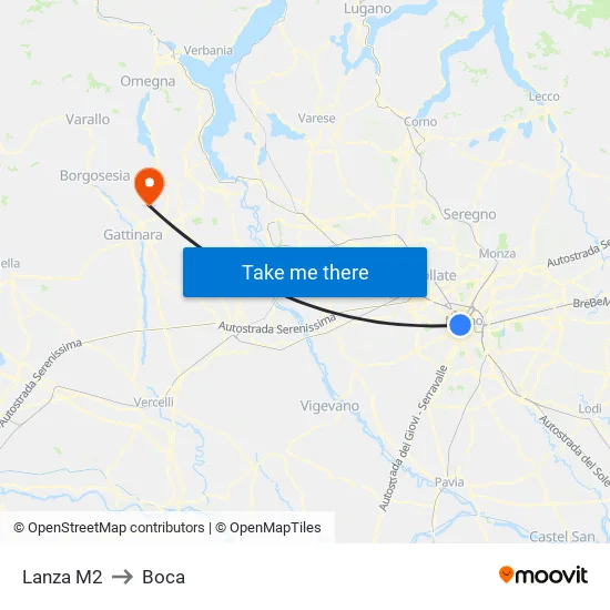 Lanza M2 to Boca map