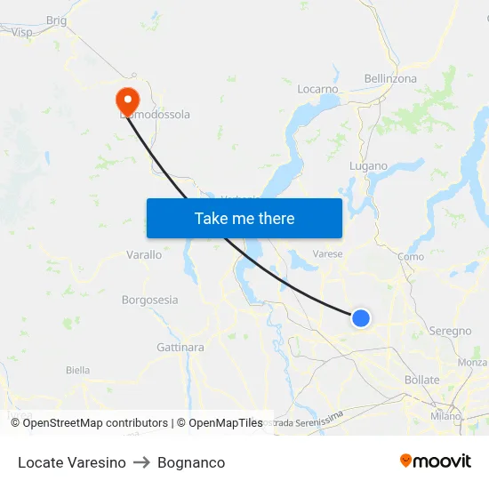 Locate Varesino to Bognanco map