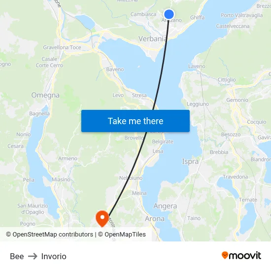 Bee to Invorio map