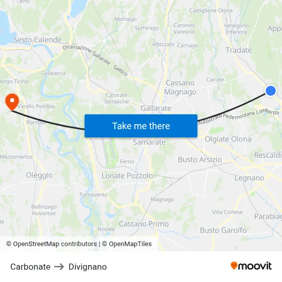 Carbonate to Divignano map
