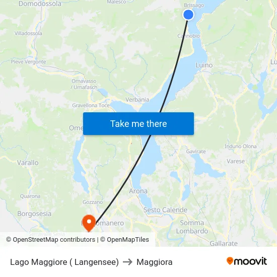 Lake Maggiore (Lake Constance) to Maggiora map