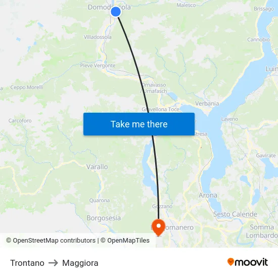 Trontano to Maggiora map