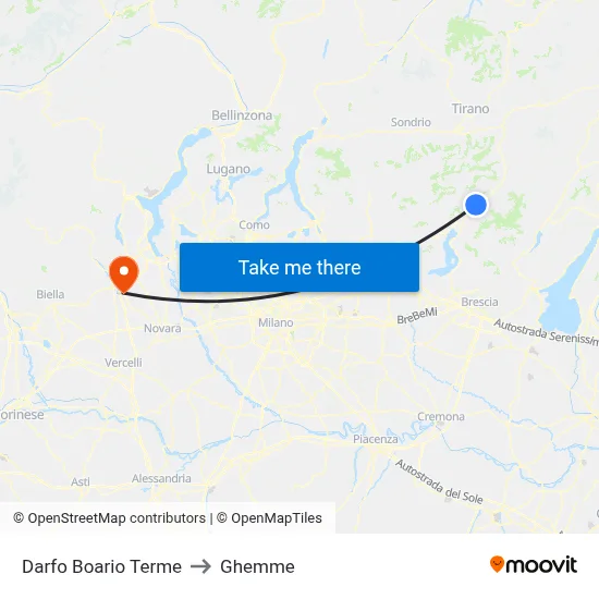 Darfo Boario Terme to Ghemme map