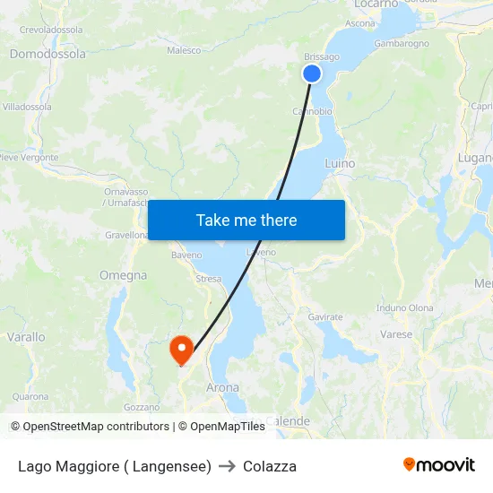 Lake Maggiore (Lake Constance) to Colazza map