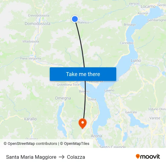 Santa Maria Maggiore to Colazza map