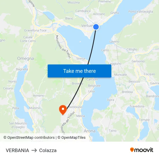 VERBANIA to Colazza map