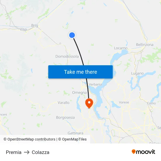 Premia to Colazza map