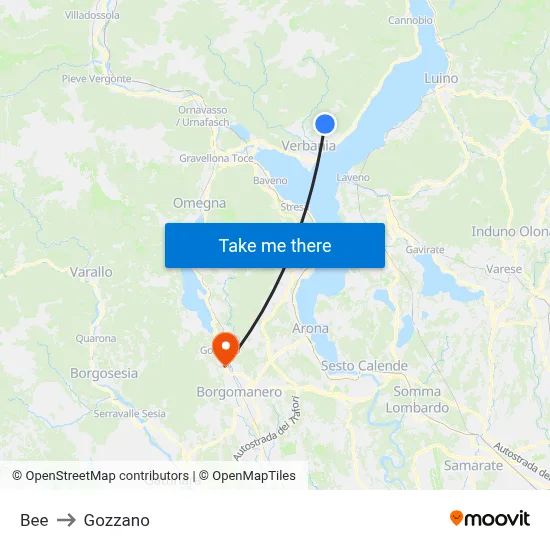 Bee to Gozzano map