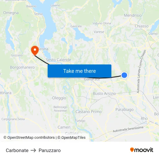 Carbonate to Paruzzaro map