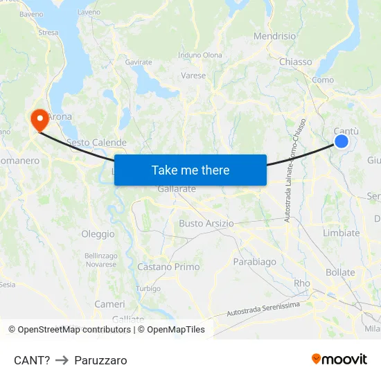 CANT? to Paruzzaro map