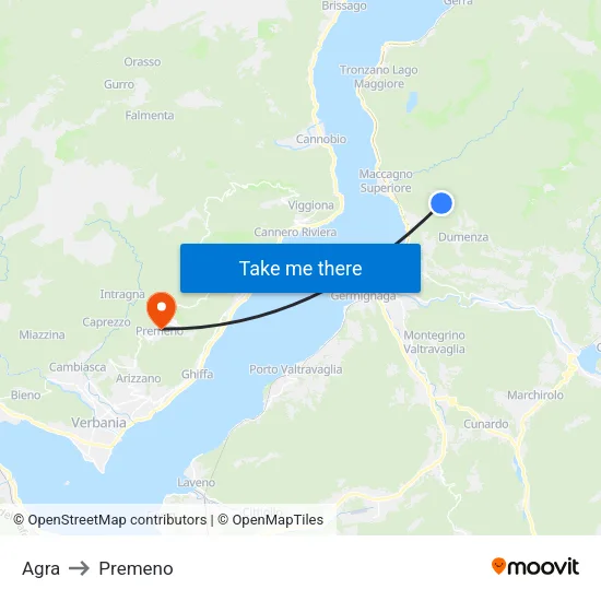 Agra to Premeno map