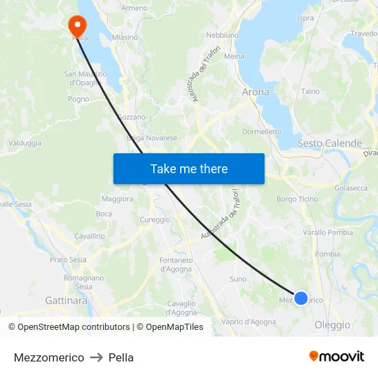 Mezzomerico to Pella map