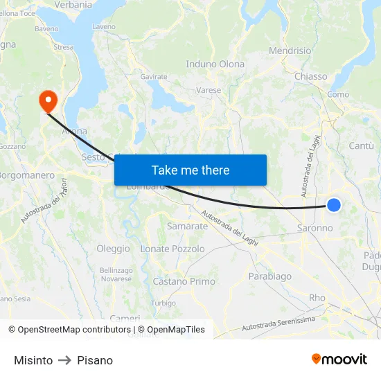 Misinto to Pisano map