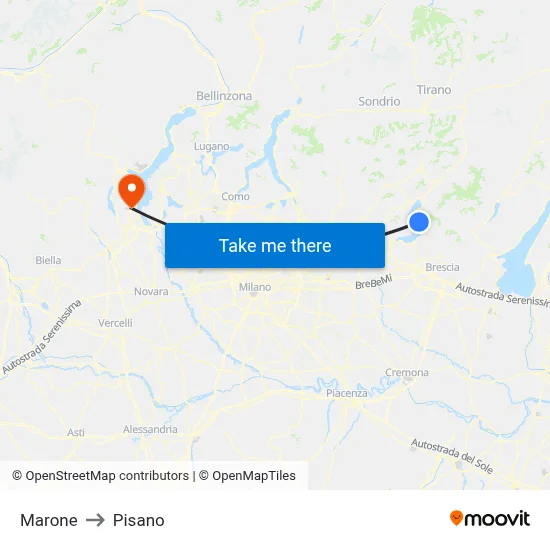 Marone to Pisano map