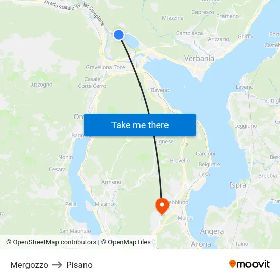 Mergozzo to Pisano map