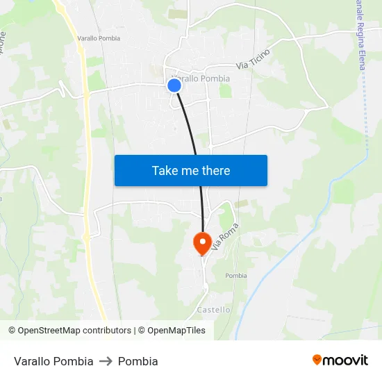 Varallo Pombia to Pombia map