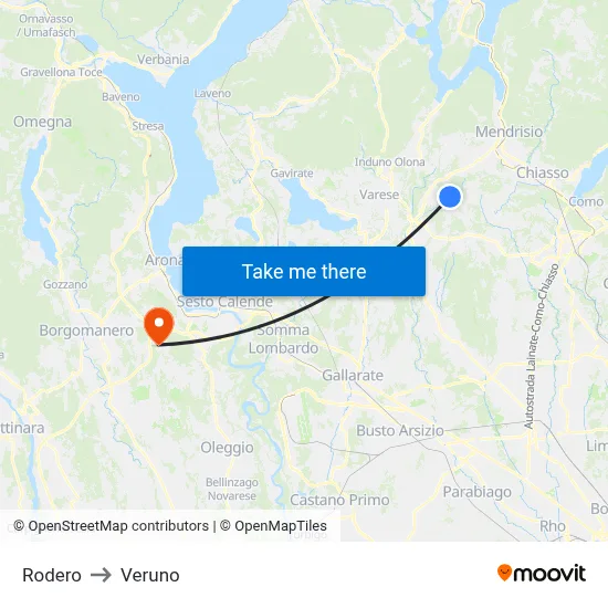 Rodero to Veruno map