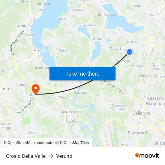 Crosio Della Valle to Veruno map
