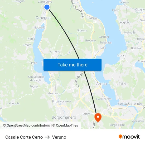 Casale Corte Cerro to Veruno map