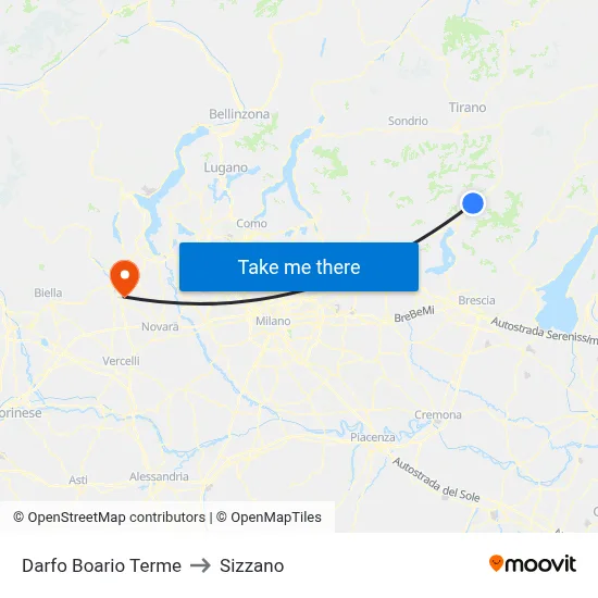Darfo Boario Terme to Sizzano map