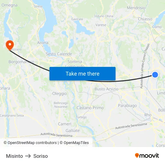 Misinto to Soriso map