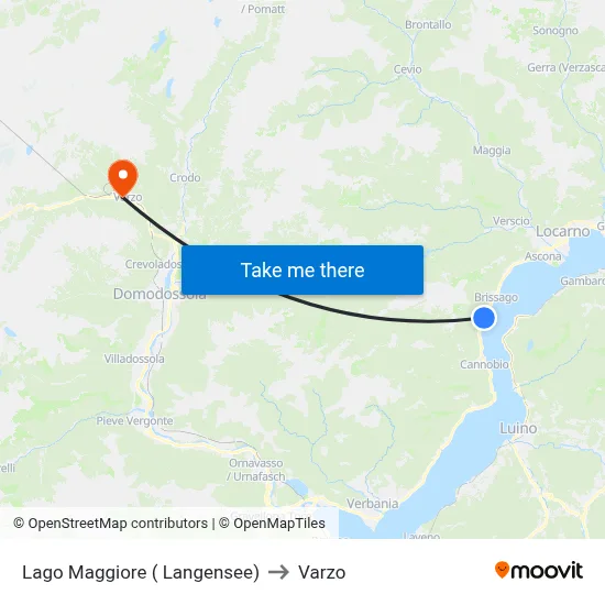 Lake Maggiore (Lake Constance) to Varzo map