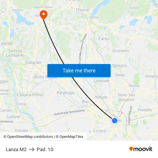 Lanza M2 to Pavilion 10 map