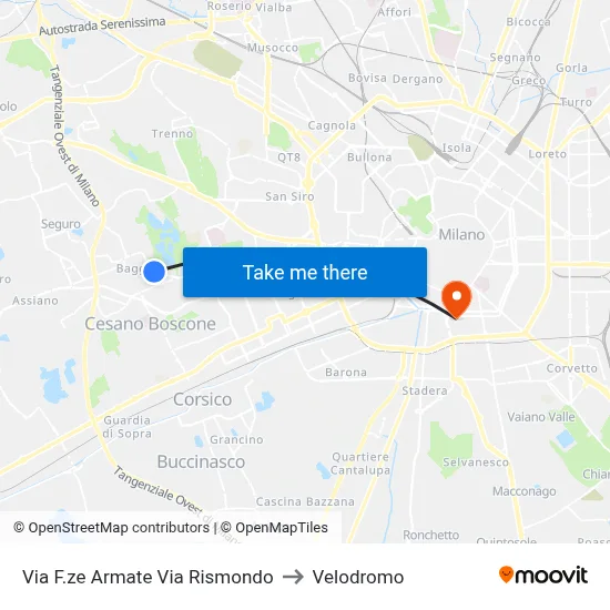 Armed Forces Street Rismondo Street to Velodrome map