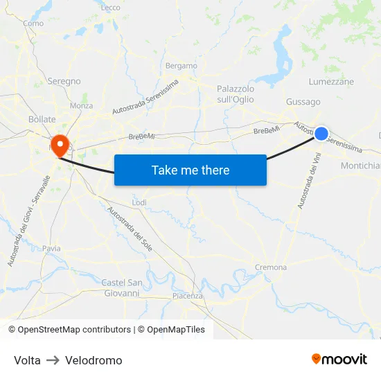 Volta to Velodrome map