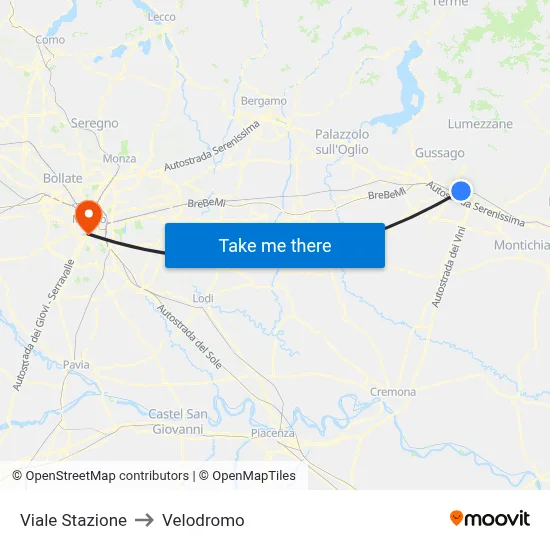 Station Avenue to Velodrome map