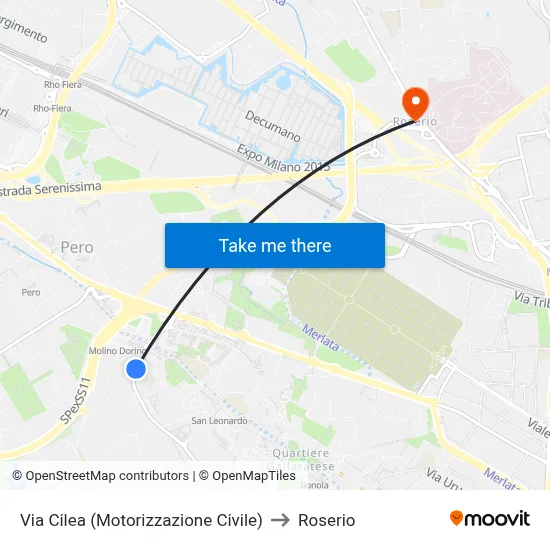 Cilea Street (Civil Motor Vehicle Dept) to Roserio map
