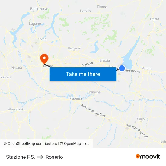 Railway Station to Roserio map