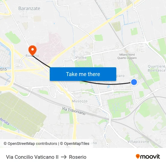 Vatican Council II Street to Roserio map