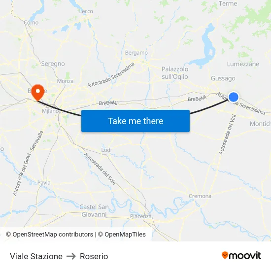 Station Avenue to Roserio map