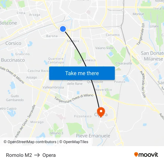 Romolo M2 to Opera map