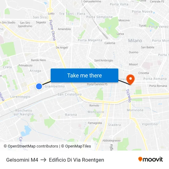 Gelsomini M4 to Roentgen Street Building map