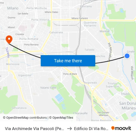 Via Archimede Pascoli Street (Peschiera B.) to Roentgen Street Building map
