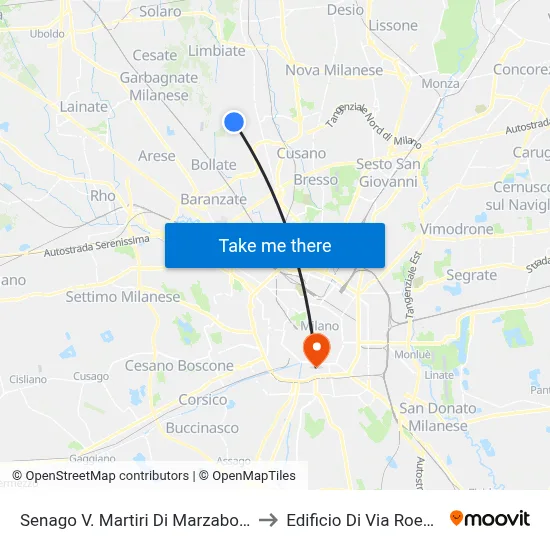Senago Via Martyrs of Marzabotto, 81 to Roentgen Street Building map