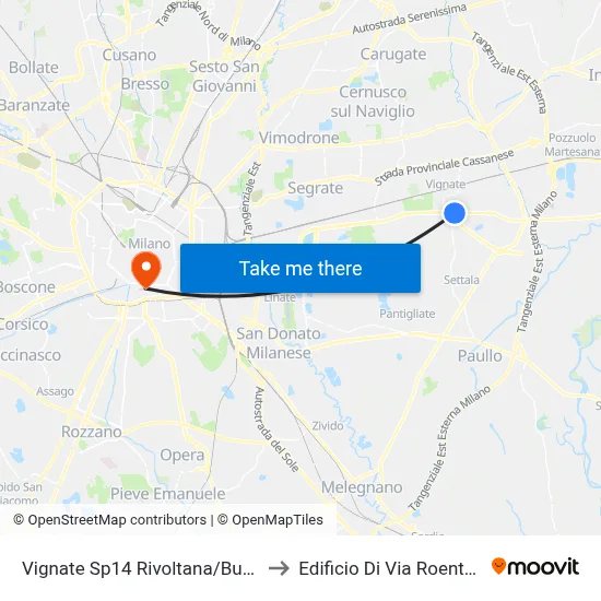 Vignate Sp14 Rivoltana/Buozzi to Roentgen Street Building map