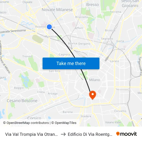 Val Trompia Street Otranto Street to Roentgen Street Building map