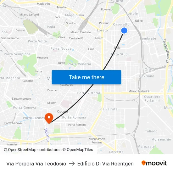 Porpora Street Teodosio Street to Roentgen Street Building map
